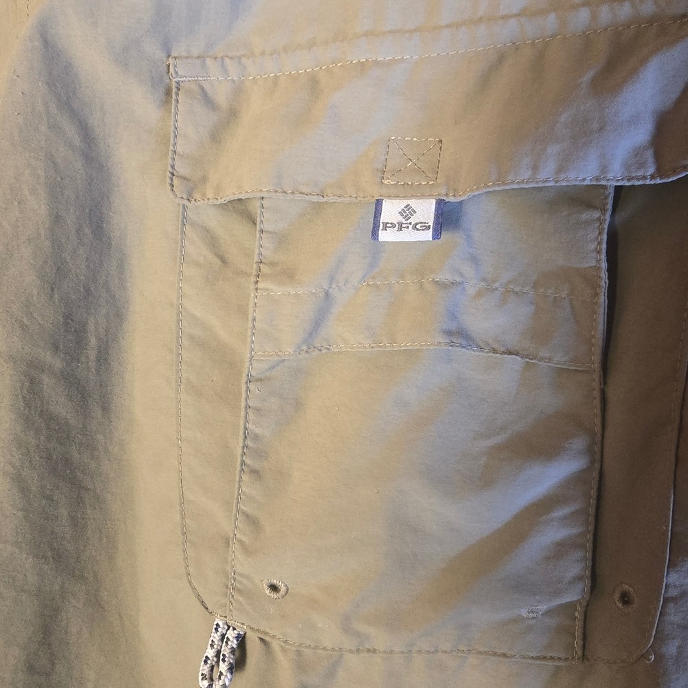 Columbia PFG Bahama II Long Sleeve Fishing Shirt Tan Khaki UPF 30 Mens 3XL - Picture 11 of 16